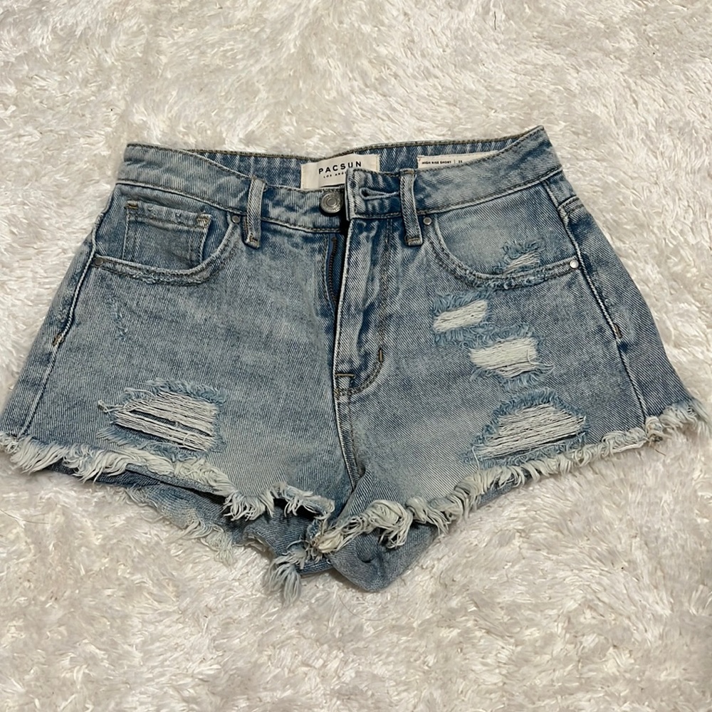 PacSun high rise denim shorts, size 23